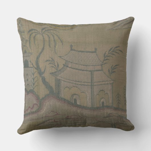  Frans Textielvezel Weave Chinoiserie Cu Kussen (Achterkant)