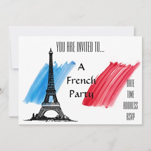 Frans thema gemaakt in Franse partij Kaart (Voorkant)