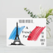 Frans thema gemaakt in Franse partij Kaart (Staand voorkant)