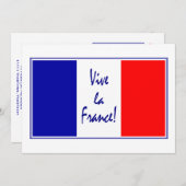 Frans thema uitnodiging wijnproeverij / ander even (Voorkant / Achterkant)