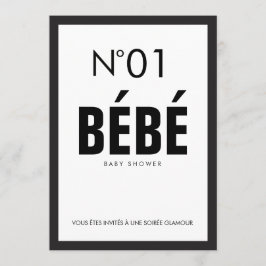 Frans Theme BABY SHOWER Black & White Paris Kaart