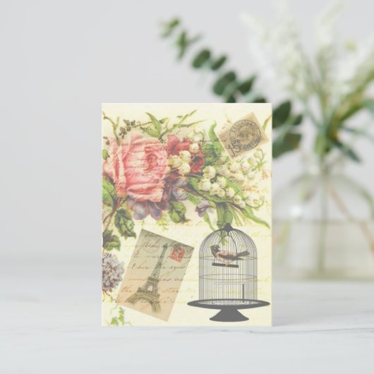 Frans Theme Paris Briefkaart (Staand voorkant)