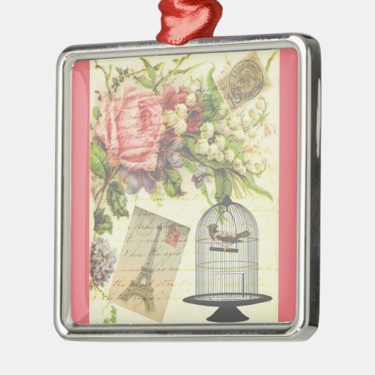 Frans Theme Paris kerstversiering Metalen Ornament (Links)