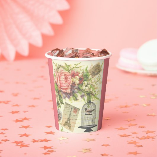 Frans Theme Paris Paper cup Papieren Bekers (Insitu)
