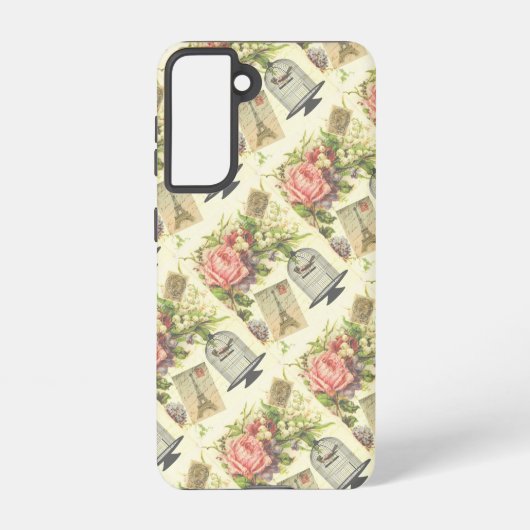 Frans Theme  Paris Samsung Galaxy Hoesje (Achterkant)