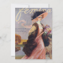 Frans Tijdschrift Femina 1909 Hoesje blank Uitnodi