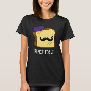 Frans Toast Grappig Brood Pun Donker BG T-shirt