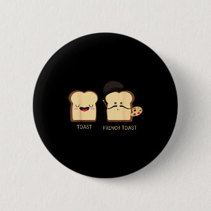 Frans Toast Grappige Stunt Noviteit  Ronde Button 5,7 Cm