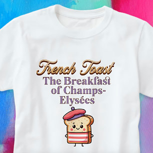 Frans Toast Ontbijt van Champs Schattige Punny T-shirt