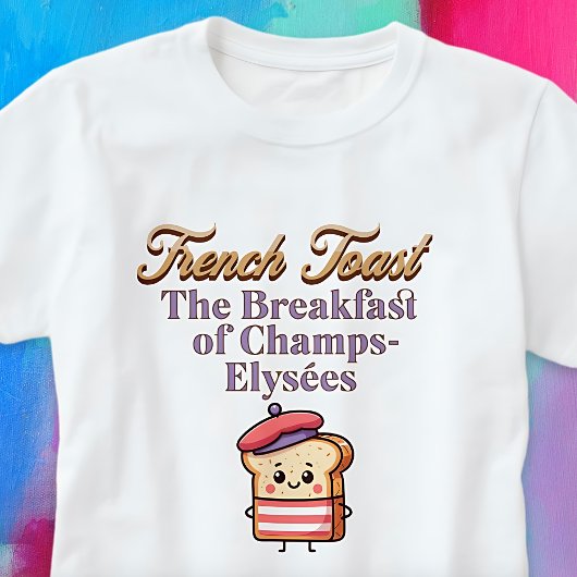 Frans Toast Ontbijt van Champs Schattige Punny T-shirt