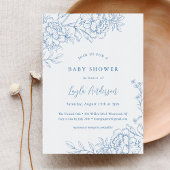 FRANS TOILE Baby shower Uitnodiging