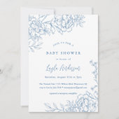 FRANS TOILE Baby shower Uitnodiging (Voorkant)