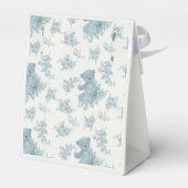 Frans Toile Beer en Bunny Baby shower Bedankdoosjes (Achterkant)