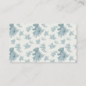 Frans Toile Beer en Bunny Baby shower Informatiekaartje (Achterkant)