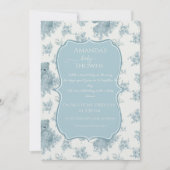 Frans Toile Beer en Bunny Baby shower Kaart (Voorkant)