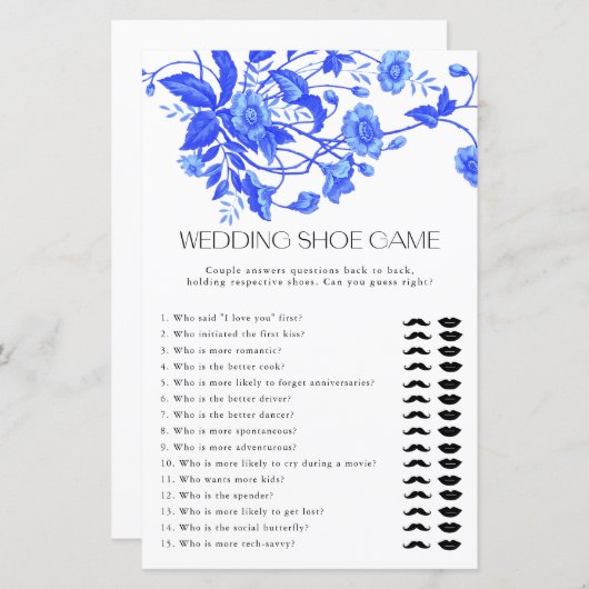 Frans Toile Bloem Bruiloft Schoenenspel Bruidsfees (Voorkant / Achterkant)