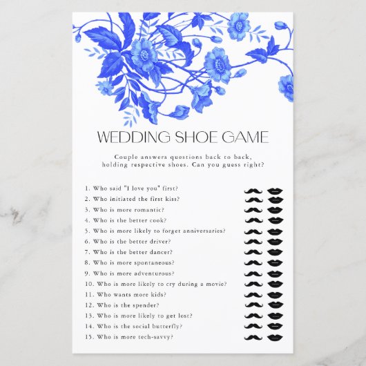 Frans Toile Bloem Bruiloft Schoenenspel Bruidsfees (Voorkant)