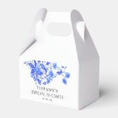  Frans Toile Bloemenblauw Vrijgezellenfeest Bedankdoosjes (Voorkant Zijde)