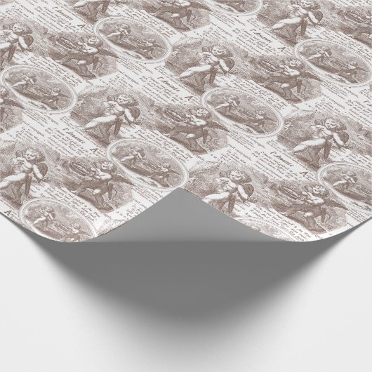 Frans Toile Cupids in Liefde Cadeaupapier (Hoek)