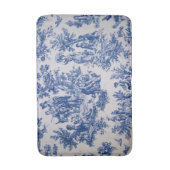 Frans toile de jouy blauw en wit elegant badmat (Voorkant Verticaal)