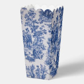 Frans toile de jouy blauw en wit elegant bedankdoosjes (Achterkant)