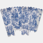 Frans toile de jouy blauw en wit elegant bedankdoosjes (Ongevouwen)