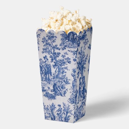 Frans toile de jouy blauw en wit elegant bedankdoosjes (Popped)