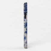 Frans toile de jouy blauw en wit elegant Case-Mate iPhone case (Achterkant/rechts)