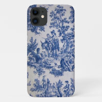 Frans toile de jouy blauw en wit elegant