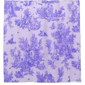 Frans toile de jouy blauw en wit elegant douchegordijn (Voorkant)