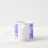 Frans toile de jouy blauw en wit elegant espresso kop (Achterkant)