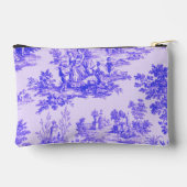 Frans toile de jouy blauw en wit elegant etui (Achterkant)