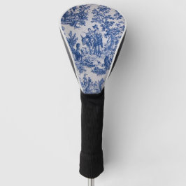Frans toile de jouy blauw en wit elegant golfheadcover