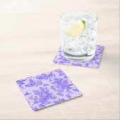 Frans toile de jouy blauw en wit elegant kartonnen onderzetters (Insitu)