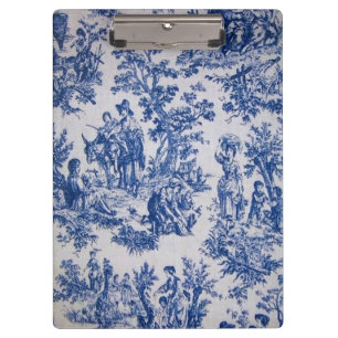 Frans toile de jouy blauw en wit elegant klembord