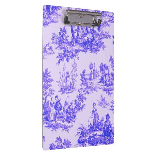 Frans toile de jouy blauw en wit elegant klembord (Rechts)