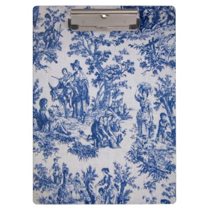 Frans toile de jouy blauw en wit elegant klembord