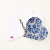 Frans toile de jouy blauw en wit elegant notitieboek (Binnen)