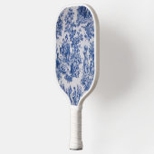 Frans toile de jouy blauw en wit elegant pickleball paddle (Links)