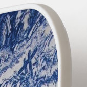 Frans toile de jouy blauw en wit elegant pickleball paddle (Links Detail)