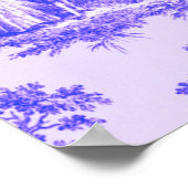 Frans toile de jouy blauw en wit elegant poster (Hoek)