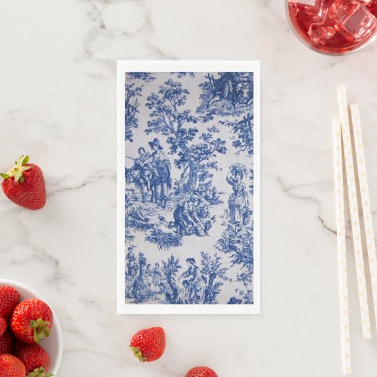 Frans toile de jouy blauw en wit elegant servet (Insitu)