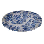 Frans toile de jouy blauw en wit elegant snijplank (Hoek)