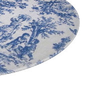 Frans toile de jouy blauw en wit elegant snijplank (Hoek)