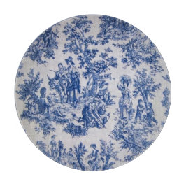 Frans toile de jouy blauw en wit elegant snijplank