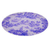 Frans toile de jouy blauw en wit elegant snijplank (Hoek)