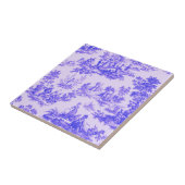 Frans toile de jouy blauw en wit elegant tegeltje (Zijkant)