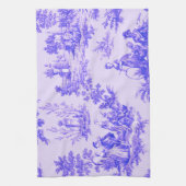 Frans toile de jouy blauw en wit elegant theedoek (Verticaal)