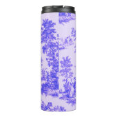 Frans toile de jouy blauw en wit elegant thermosbeker (Achterkant)