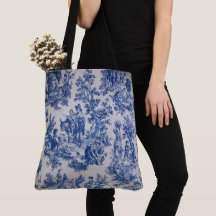 Frans toile de jouy blauw en wit elegant